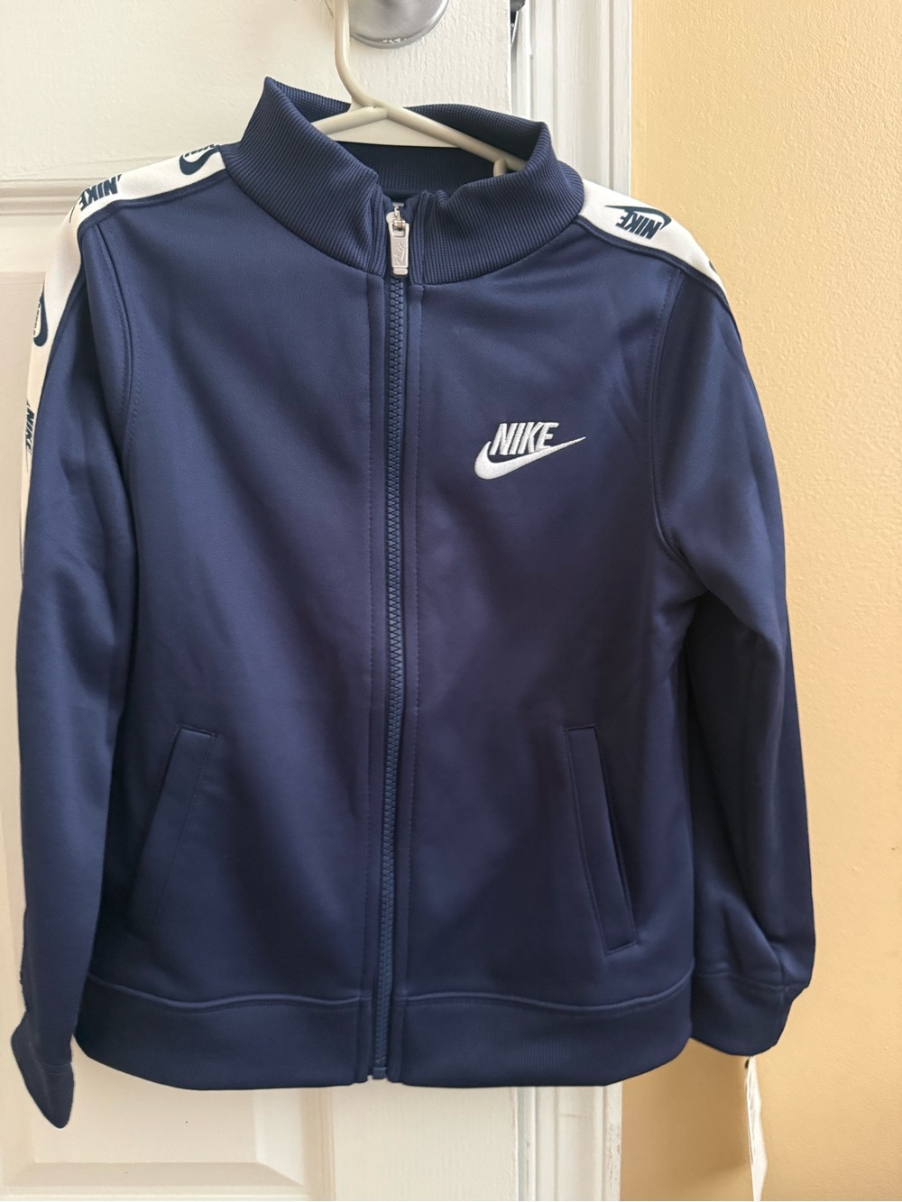 2 pc Nike Kids Navy and White Track Jacket and Pants